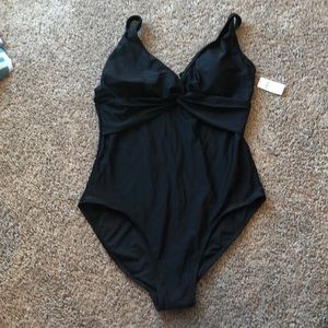 Black one piece swimsuit
